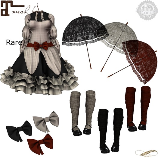 Infinity_NanaDoll HeadDress Bow Black