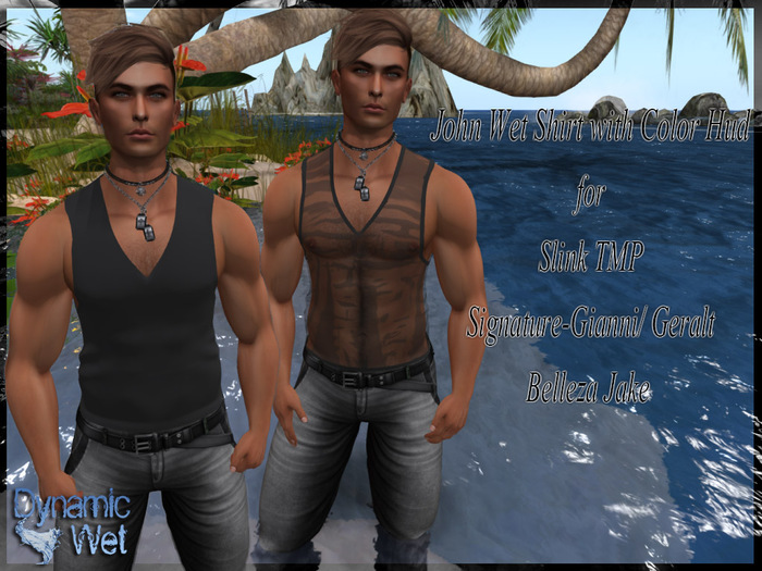 ::SA:: John Wet Shirt with Color HUD