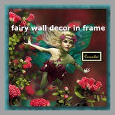 Fairy wall decor in frame