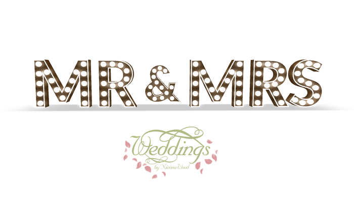 Mr & Mrs Marquee Sign - MOD & TRANS Only
