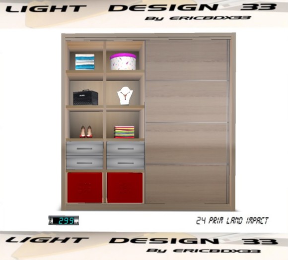 Wardrobe with clothes 1.2 - Mesh - 24Prims (Boxed)