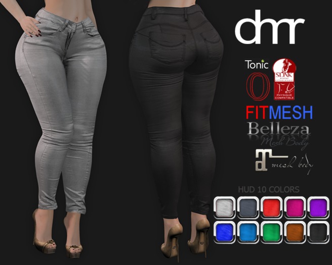 [DR] Pants 110 HUD 10 COLORS ::MESH::