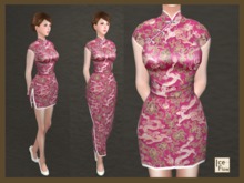 *Ice Flow* AF69 Chinese cheongsam - Red