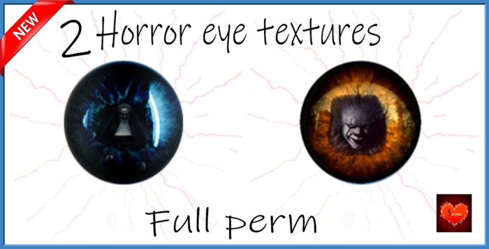 2 Horror eye textures Full perm