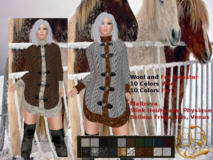 [RG] Wool and Fur Sweater 2x 10 Color Gud (Box)