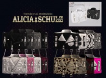 [ASFP] Texture for A-13 Women's Leather Jacket Handbag set F