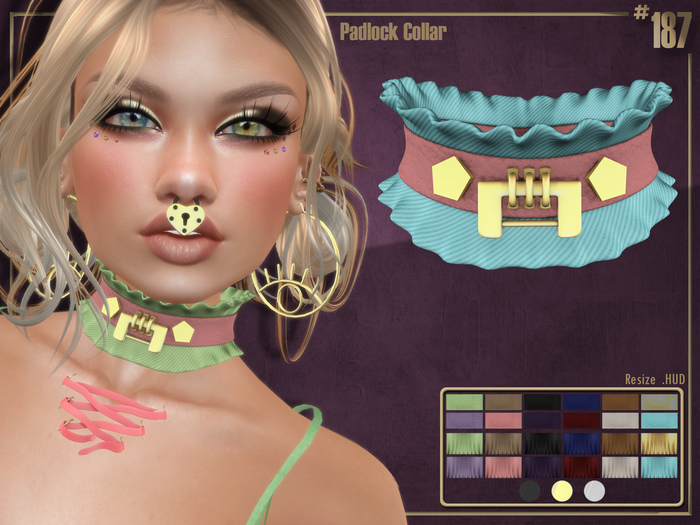 #187# Padlock Collar