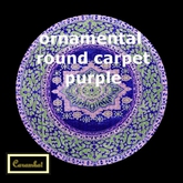 Ornamental round carpet - purple