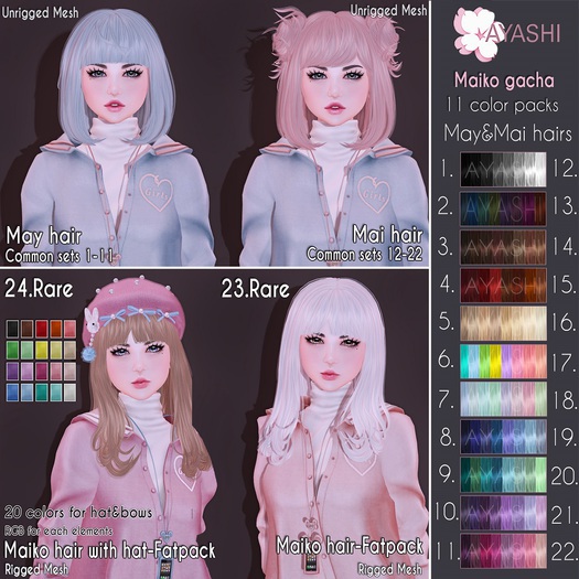 #20[^.^Ayashi^.^] Mai hair-Green set