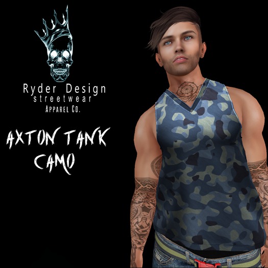 *Ryder* Axton Camo Tank Blue