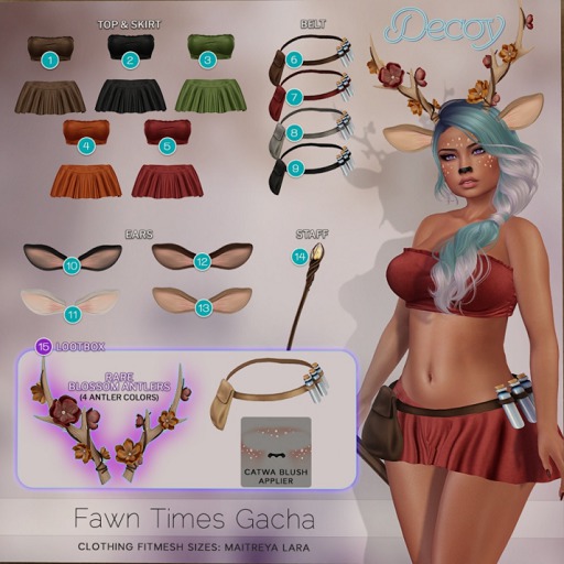 Decoy - Fawn Times Gacha: #2 Top & Skirt Black
