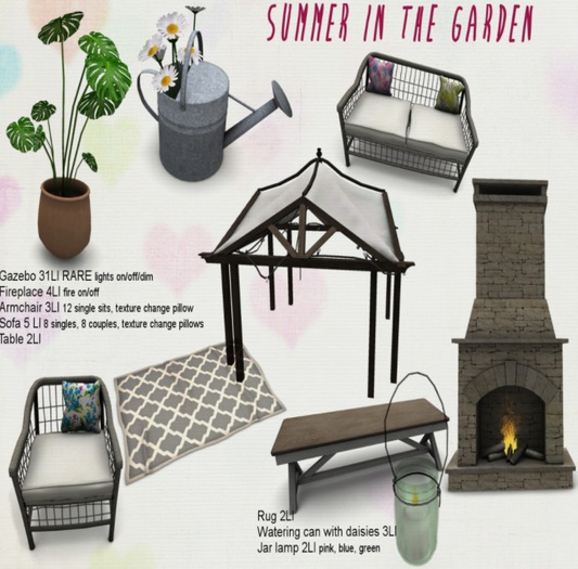 [DD] Summer in the Garden gazebo RARE