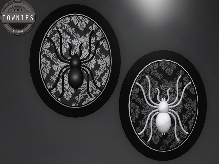 [Townies] Spider in Frame - Black White Gray