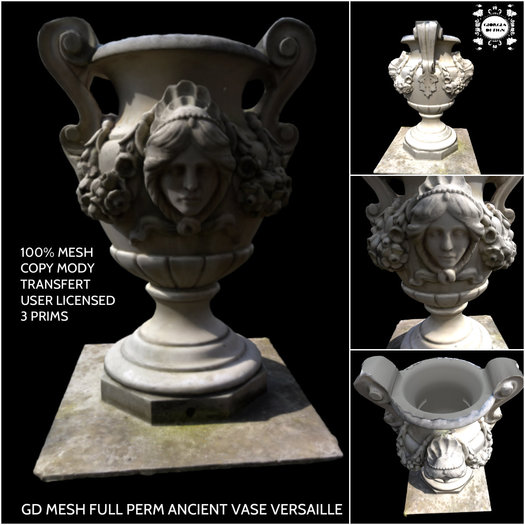 GD MESH FULL PERM ANCIENT VASE VERSAILLE