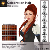 A&A Celebration Hair Red Colors, boxed