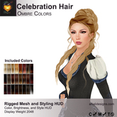 A&A Celebration Hair Ombre Colors, boxed