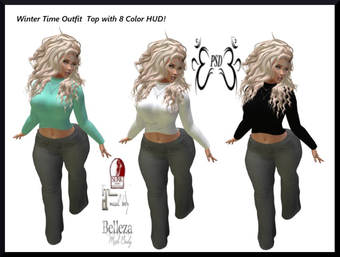 PSD! Winter Time Grey Jeans