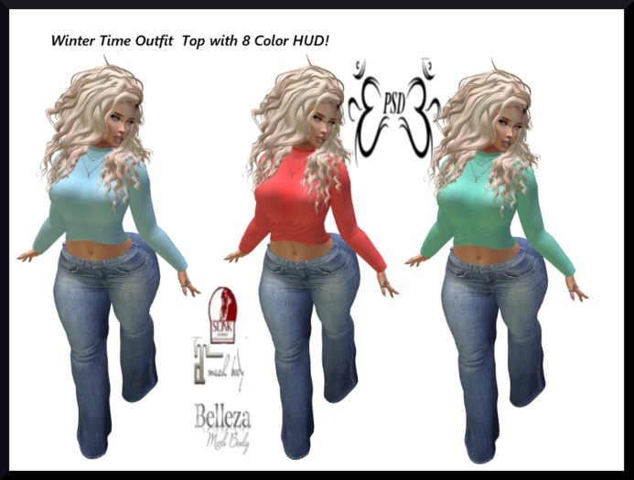 PSD! Winter Time Blue Jeans