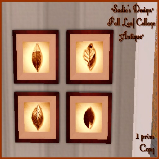  ~SD~ Fall Leaf Collage ~ Antique 
