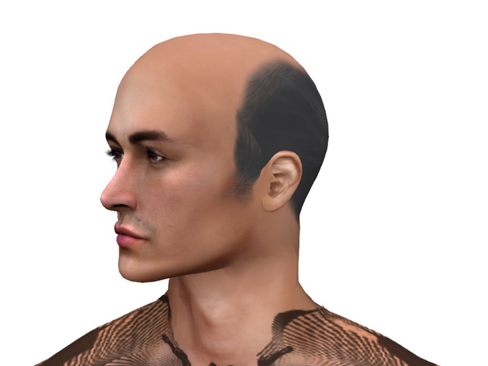 [Px] Receding hairbase (white/tintable)