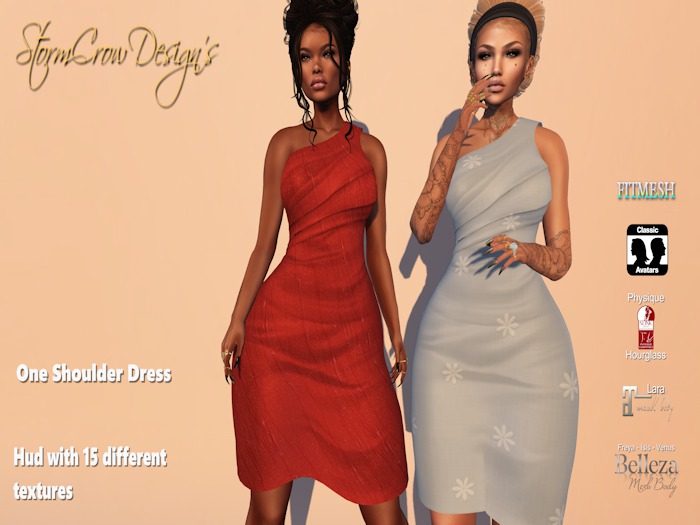 One Shoulder Dress with Hud