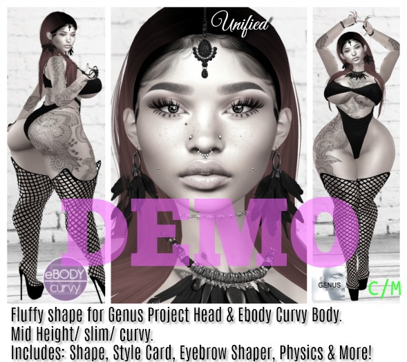 DEMO FLUFFY Shape ( eBody Curvy/Genus Head) by :.Unified.: 