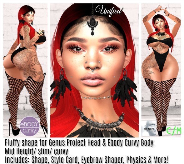 FLUFFY Shape ( eBody Curvy/Genus Head) by :.Unified.: 