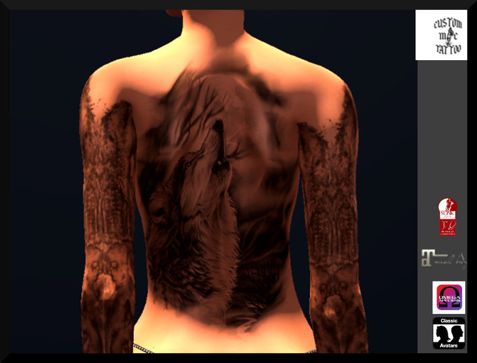 O18 wolf Custom M&C tattoo