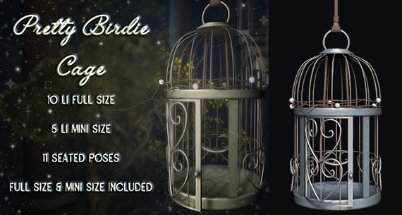-AttackBun- Pretty Birdie Cage - Blue (Add to Unpack)