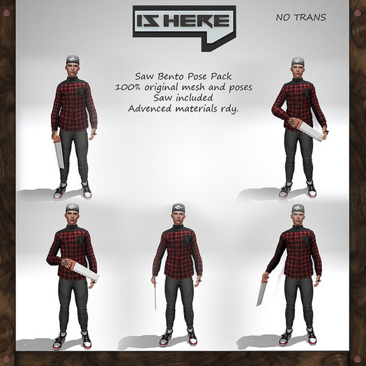 [IsHere] Saw Pose Pack Male