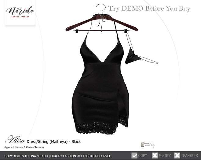 ~Nerido~ Alisa Mini Dress/String(Maitreya)-Black