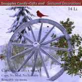 Cardinal winter wheel By Snuggles Boxed