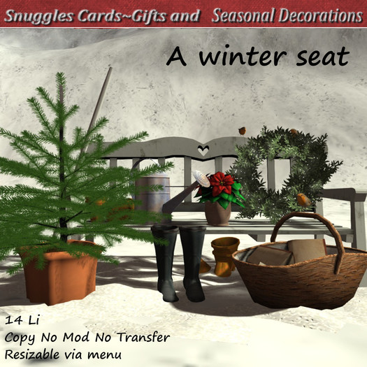 A winter seat By Snuggles  Boxed
