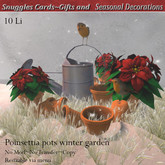 Poinsettia pots winter garden By Snuggles  Boxed