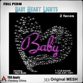 FC- Full Perm Mesh Baby Heart Lights