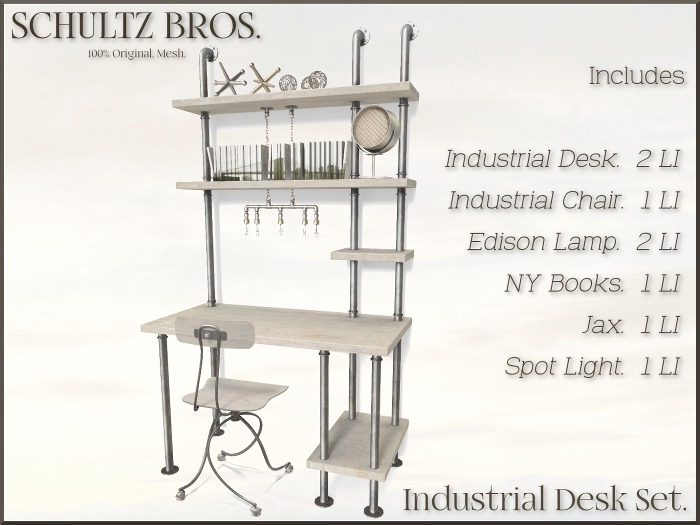 Schultz Bros. Industrial Desk Set (Boxed)