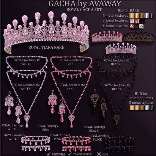 *AvaWay* ROYAL Necklace #1 Black