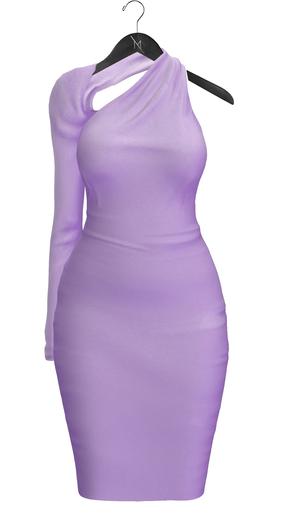 //MONUMENT// - One Shoulder Dress [VIOLET]