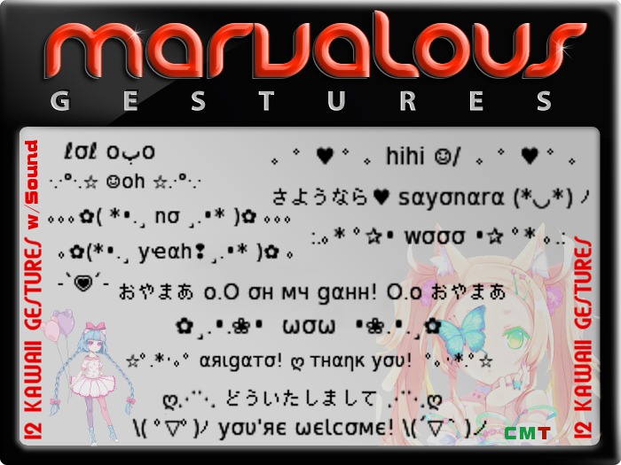 Kawaii GESTURES by Marvalyn [MC]