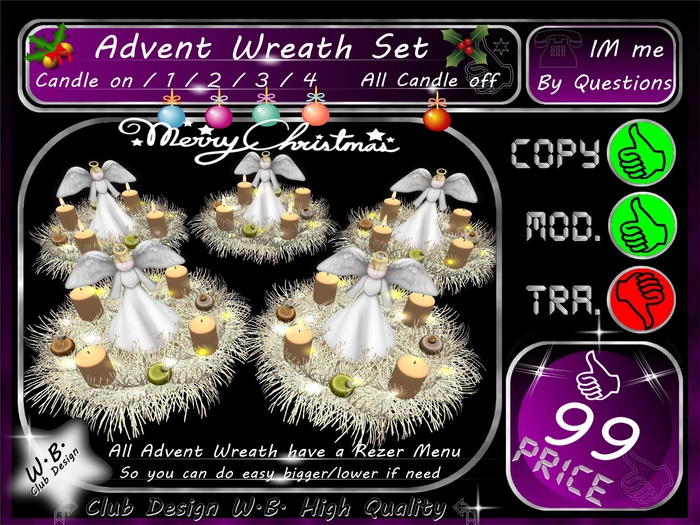 New Advent Wreath Set with Rezer Menu