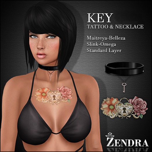 Key Tattoo & Necklace