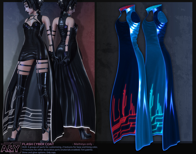 A&Y Flash Cyber Coat - Blue