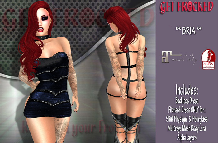 {Get Frocked} Bria Backless Dress - Blue