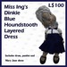 Miss ing's dinkie blue houndstooth layered dress set pic