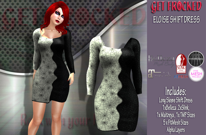 {Get Frocked} ELOISE Shift Dress - Cobwebs