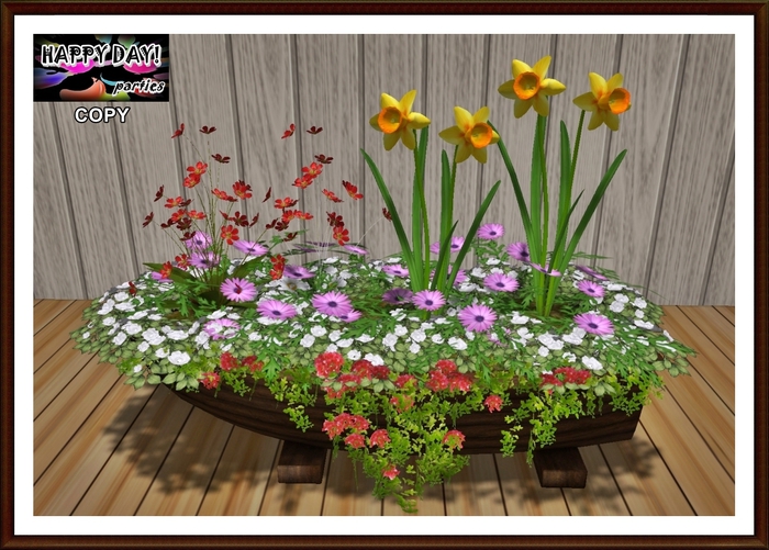 Plants - Spring Brown Boat Planter 3