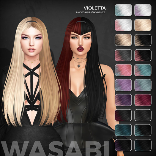 Wasabi // Violetta Mesh Hair - Lunar Ombre