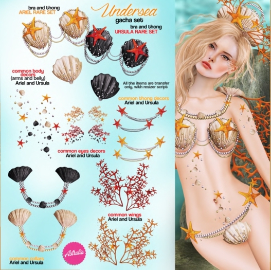Astralia - Ariel thong decorations