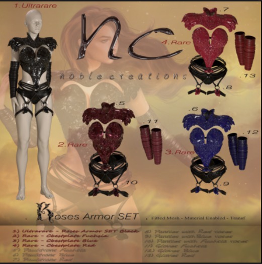 [NC] - Roses Armor SET - Gloves Red - Maitreya