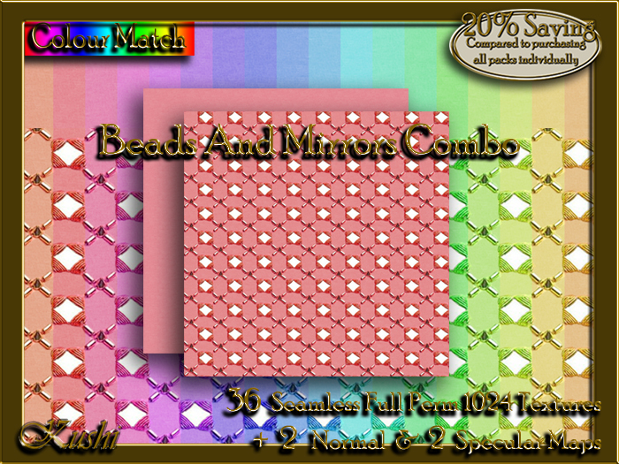 Beads And Mirrors Combo Textures